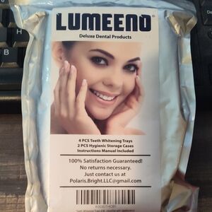 LuMee Blue Dental Tray Storage Case with Clear Whitening Trays